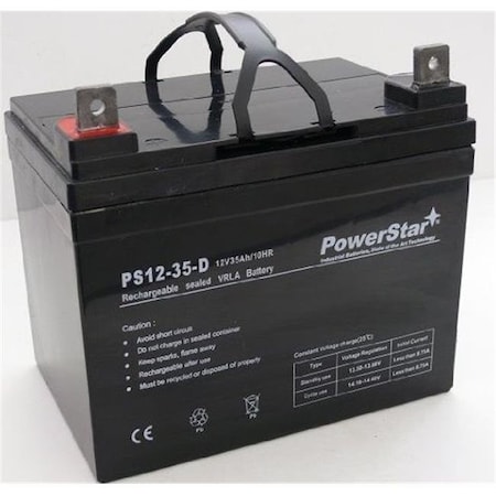 PowerStar AGM1235-128 U1 12V 35AH Yamaha Rhino Utility Vehicle UTV Battery; Deep Cycle